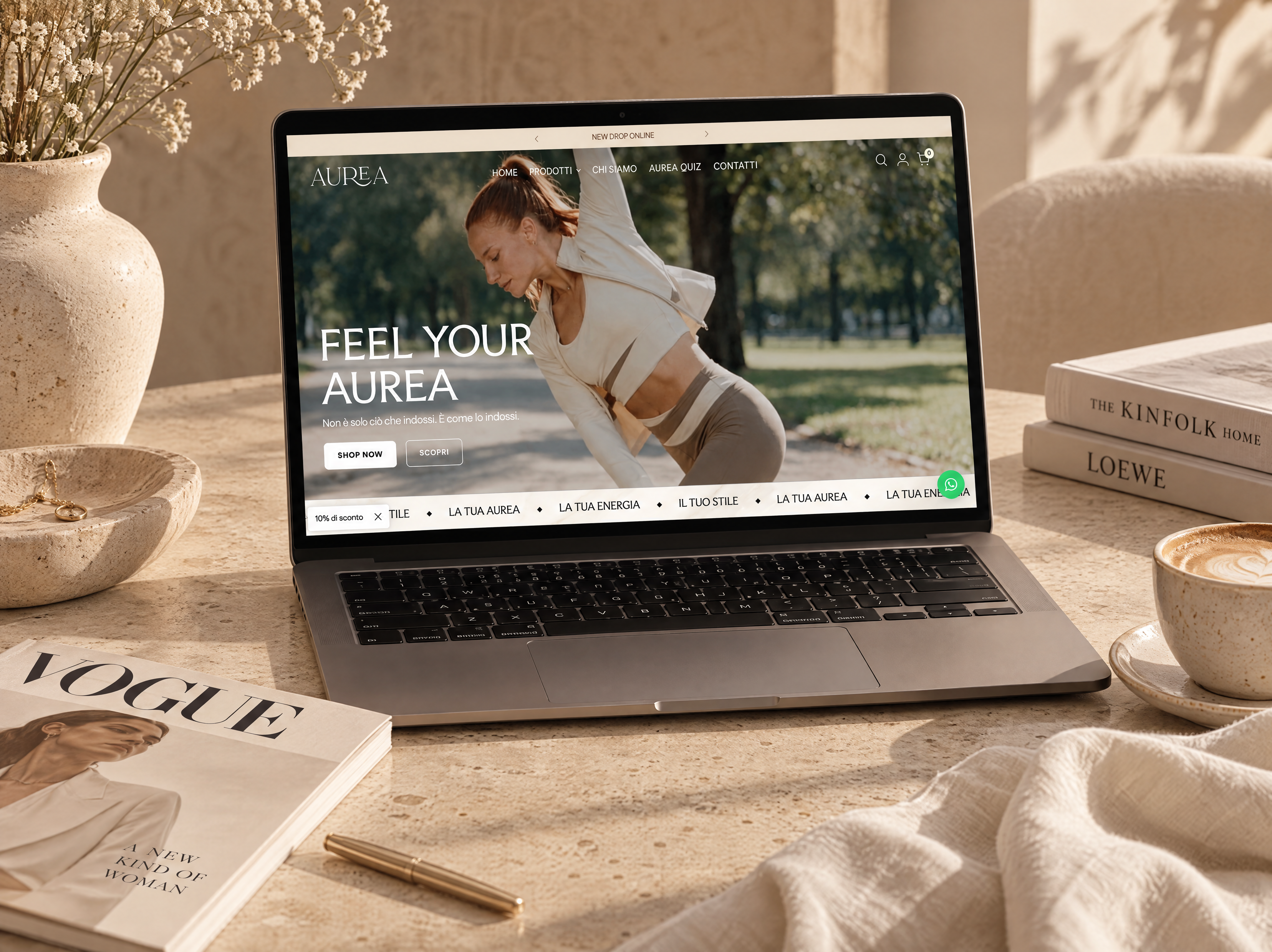 Anteprima dell'e-commerce Aurea