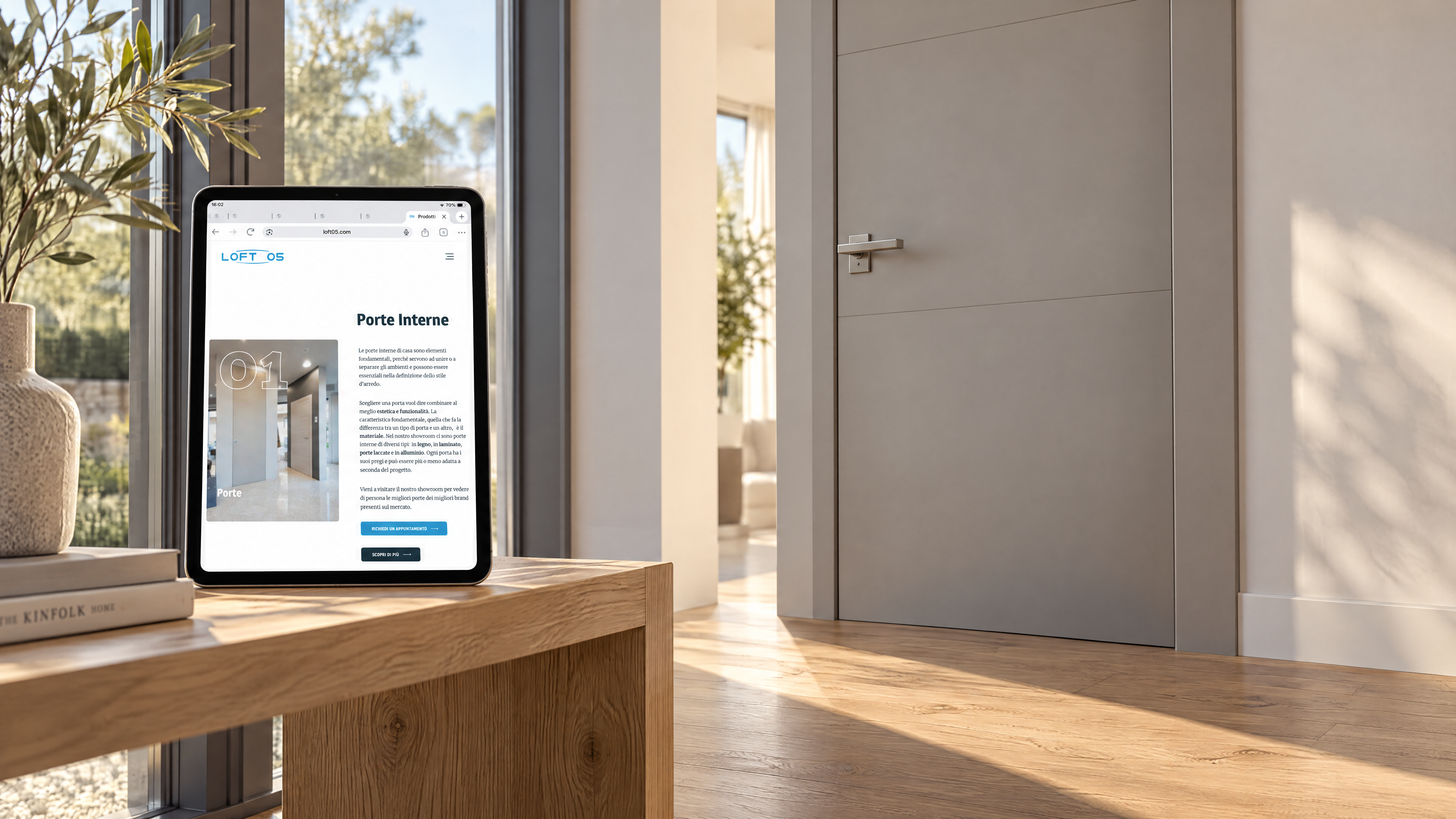 La pagina Porte Interne del sito Loft 05