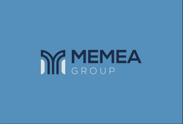 Il logo MEMEA Group su sfondo colorato