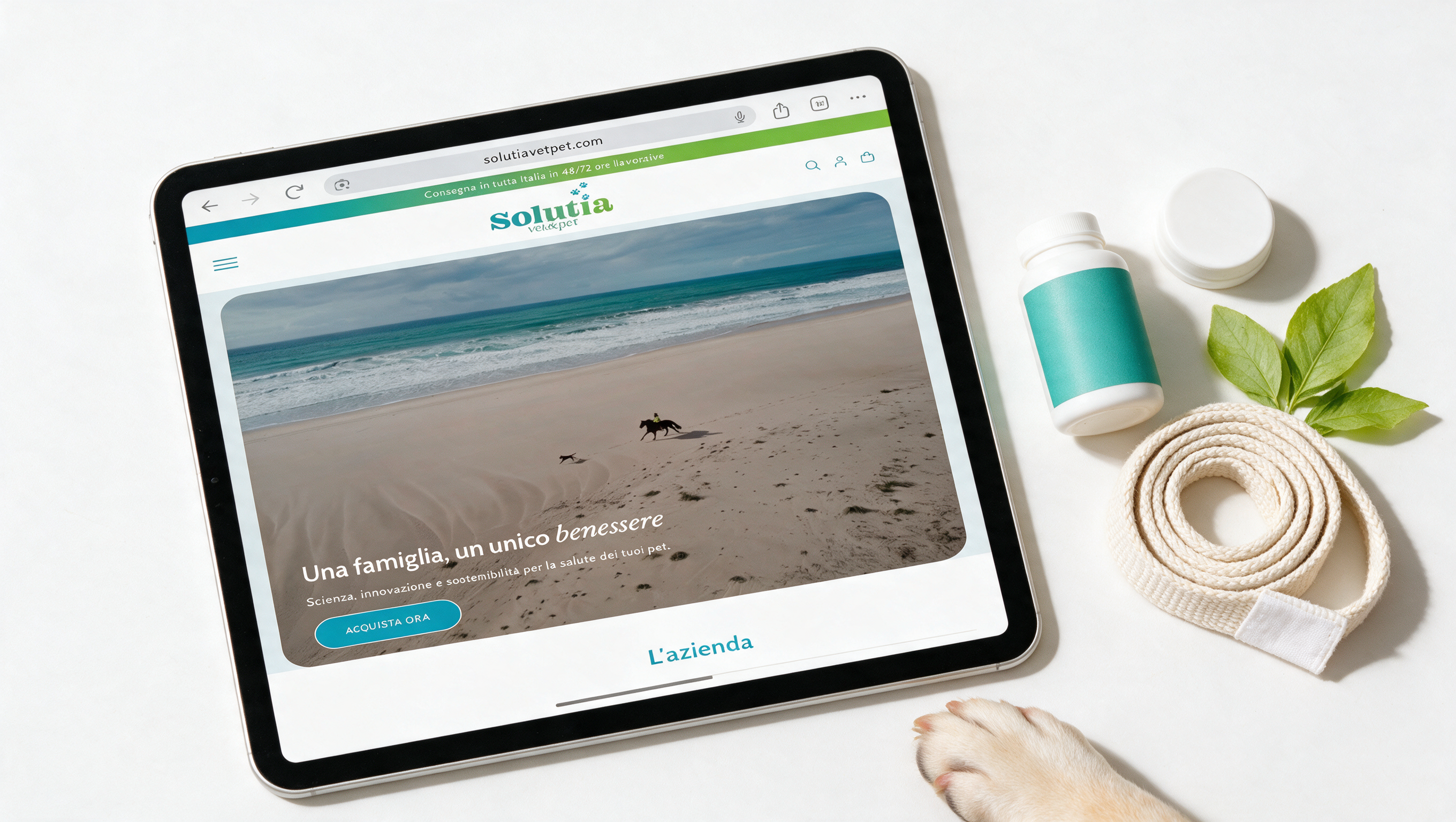 Accesso riservato e flusso ordini del sito Solutia Vet&Pet